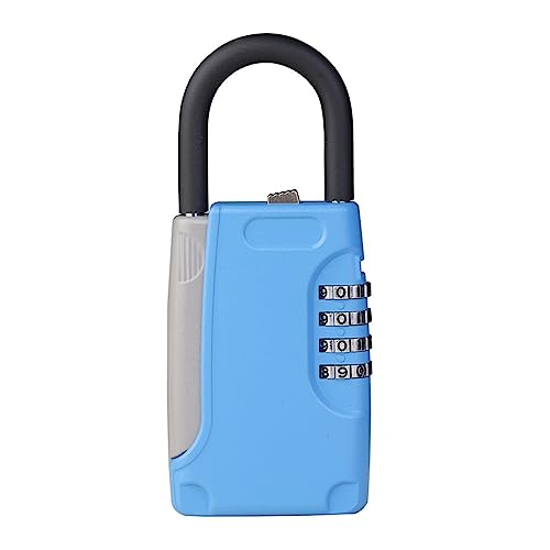 Coffre-fort, coffre-fort domestique, Mini boîte à clés avec cadenas, avec code à 4 chiffres, combinaison de mot de passe, serrure sécurisée avec crochet, boîte secrète en métal for la sécurité du bure