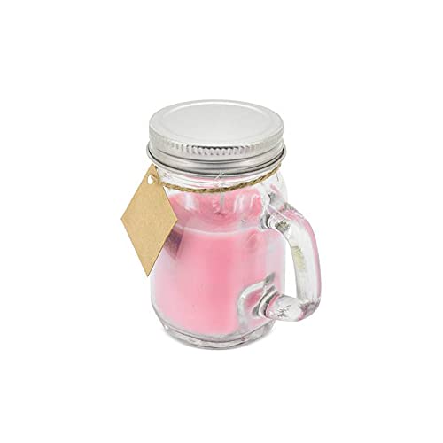 Lote de 25 Velas Aromática con Jarrita con tapa de metal - Velas para Detalles de Bodas, Comuniones, Regalos Mujeres prácticos (lila)
