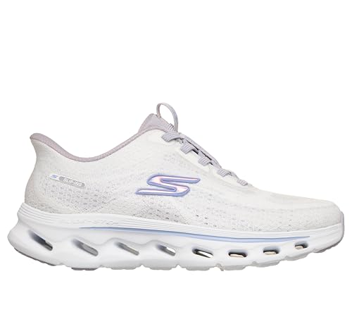 Skechers Women's Go Walk Glide Step 2.0 Maria Hands Free Slip-Ins Sneaker, White/Lavender, 9 by Skechers - Used condition - Image 3