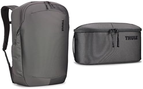 Thule Subterra Convertible Carry-on in Vetiver Gray with Subterra 2 Toiletry Bag Travel Set