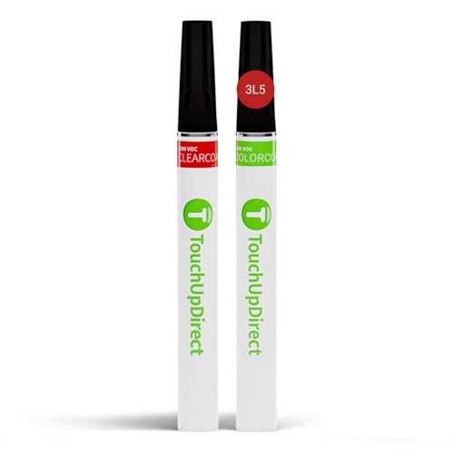 TouchUpDirect 3L5 Radiant Red Compatible with Toyota Exact Match Touch Up Paint Brush - Essential Kit