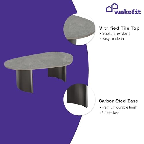 Image of Wakefit Center Table | 1 Yr Warranty | Coffee Table for Living Room Wooden, Tea Table for Living Room Wooden, Sofa Table, Free Installation from Brand, Modern Multi-Functional & Wobble-Free(Mocca)