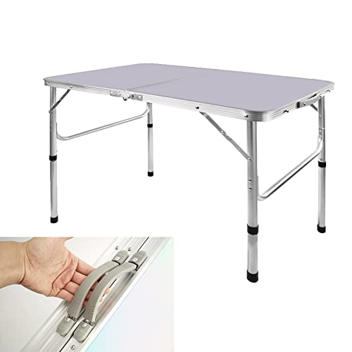 4ft Portable Heavy Duty Plastic Folding Table, White
