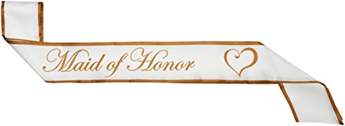 Maid Of Honor Satin Sash Party Accessory (1 count) (1/Pkg)