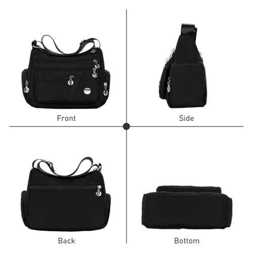Nylon Crossbody Bags for Women Waterproof Shoulder Bag Ladies Multi Pocket Tote Handbag Travel Messenger Bag2