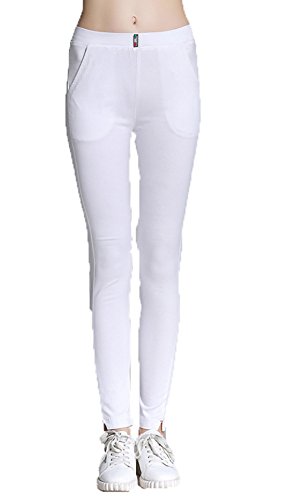 Pantalon tatouage pieds pas blanc YALI coupe crayon confort XXXL