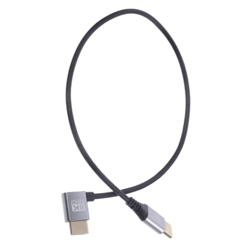 Mikinona Left Angled Male to Male Video Cable for Tv Computer and Projector Flexible Design for Seamless Entertainment Setup