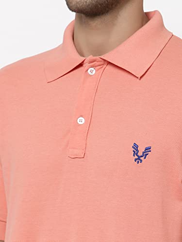 Image of UZARUS Mens Solid Cotton Regular Fit Polo T-Shirt