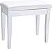 Roland RPB-100WH Banc de Piano Finition Blanc satiné avec Assise Plastique et Compartiment pour partitions-RPB-100WH, Vinyle Bois, Noir, 1