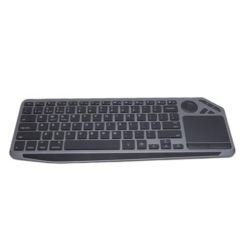 Luocute Teclado Inalámbrico con Panel Táctil, 78 Teclas 2.4g Toque Táctil de Modo Dual, Soporte de Dispositivos Múltiples de Fondo de 7 Colores para la Computadora Portátil de la