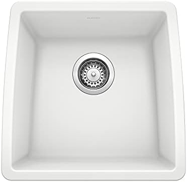 BLANCO, White 440081 PERFORMA SILGRANIT Undermount Bar Sink, 17.5" X 17"