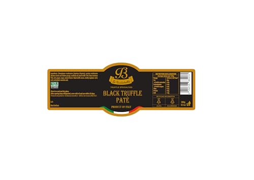 La Rustichella - Black Truffle Patè - 100% Made in Italy | Vegan, Gluten-Free, Cholesterol-Free (280g)