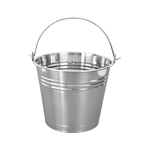 Orion Cubo de Acero Inoxidable con asa en Diferentes tamaños 5 L / 10 L / 14 L Tamaño 5L