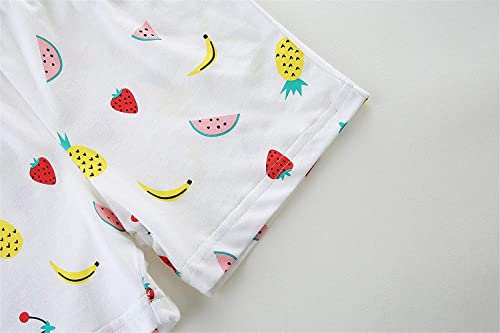 Image of Toddler Girls Shorts Set Kids Summer Casual Outfit Cotton Top and Shorts Clothing Set
