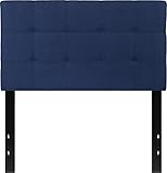 Flash Furniture Bedford Tufted Upholstered Twin Size Headboard in Navy Fabric