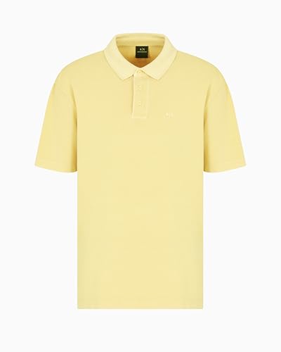 Armani Exchange Urban Heights - Polo con Logotipo Bordado para Hombre, Pale Hay, M