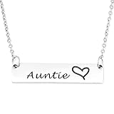 AHAETH Auntie Necklaces for Women Auntie Christmas Gifts Aunt Necklace Birthday Gift for Auntie from Nephew Niece Auntie Jewelry