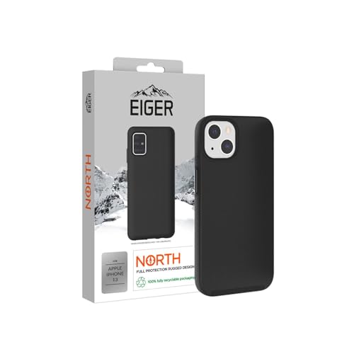 Coque rigide iPhone 14 Eiger polycarbonate noir antichoc renforcée