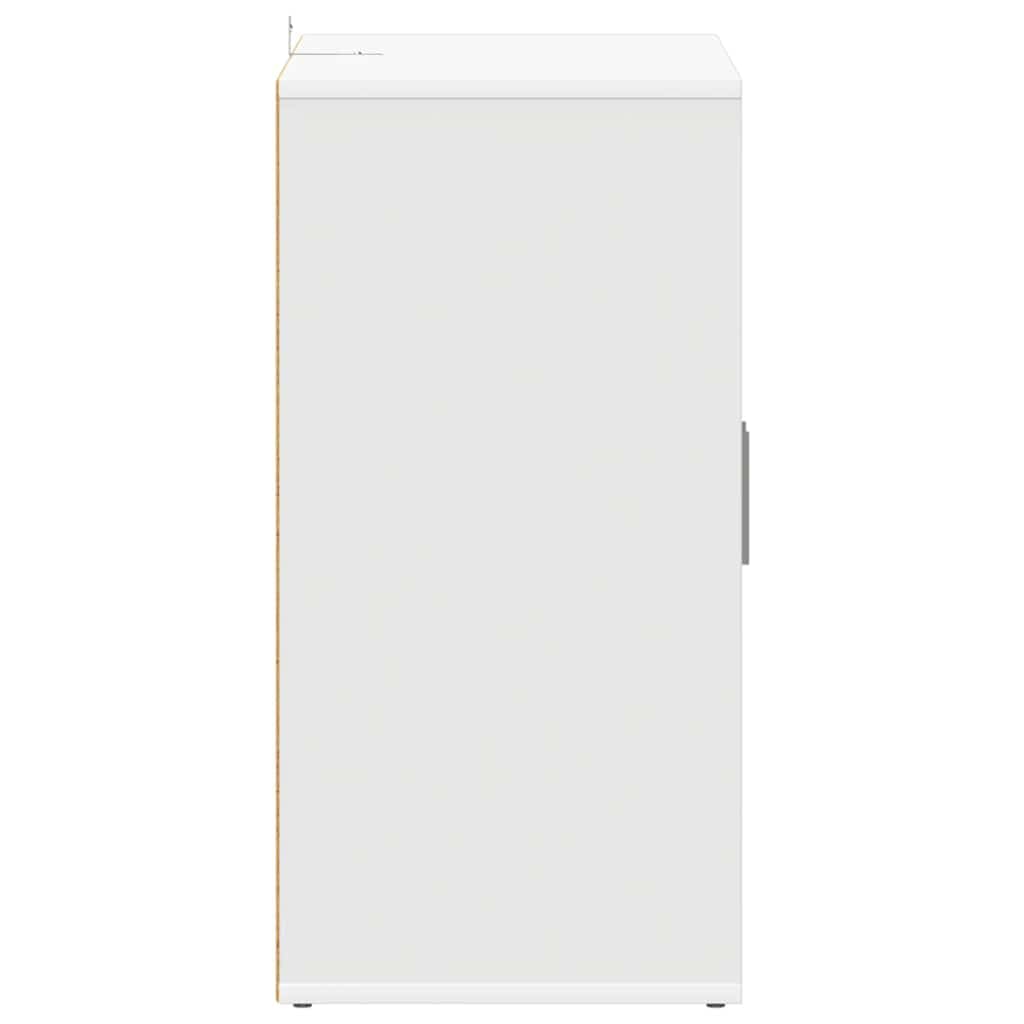 Scarpiera bianca, 60 x 35 x 70 cm, comò con 2 ante