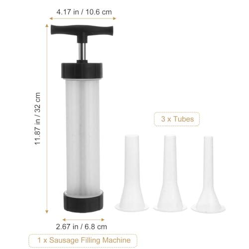 Hemoton Máquina de encher salsicha Kit de máquina manual de salsicha Enchedor de carne Ferramentas d
