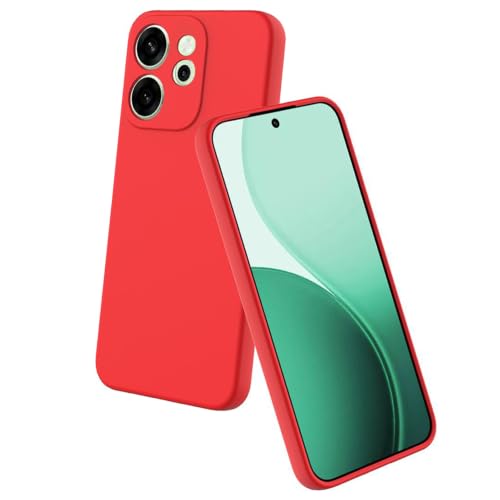 Image of Back Cover Compatible with Oppo Reno15 Pro 5G / 15 Pro Mini 5G | Full Camera Protection | Premium Liquid Silicon Case | Flexible Bumper Case for Oppo Reno15 Pro 5G / 15 Pro Mini 5G (Red)