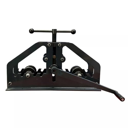 Manual Tube Pipe Roller Bender TR-60 Roller Bending Machine Industrial Tube Roll Bender with Die, Bend Thickness 1.5 in. for Repair Shop, Metal Fabrication Shop