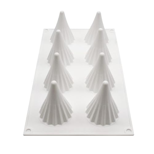 Molde de silicona para árbol de Navidad, molde de resina de Navidad de 8 cavidades | Molde 3D disfruta de tu experiencia de bricolaje fácilmente desmoldando para hacer gelatina, cubitos de hielo