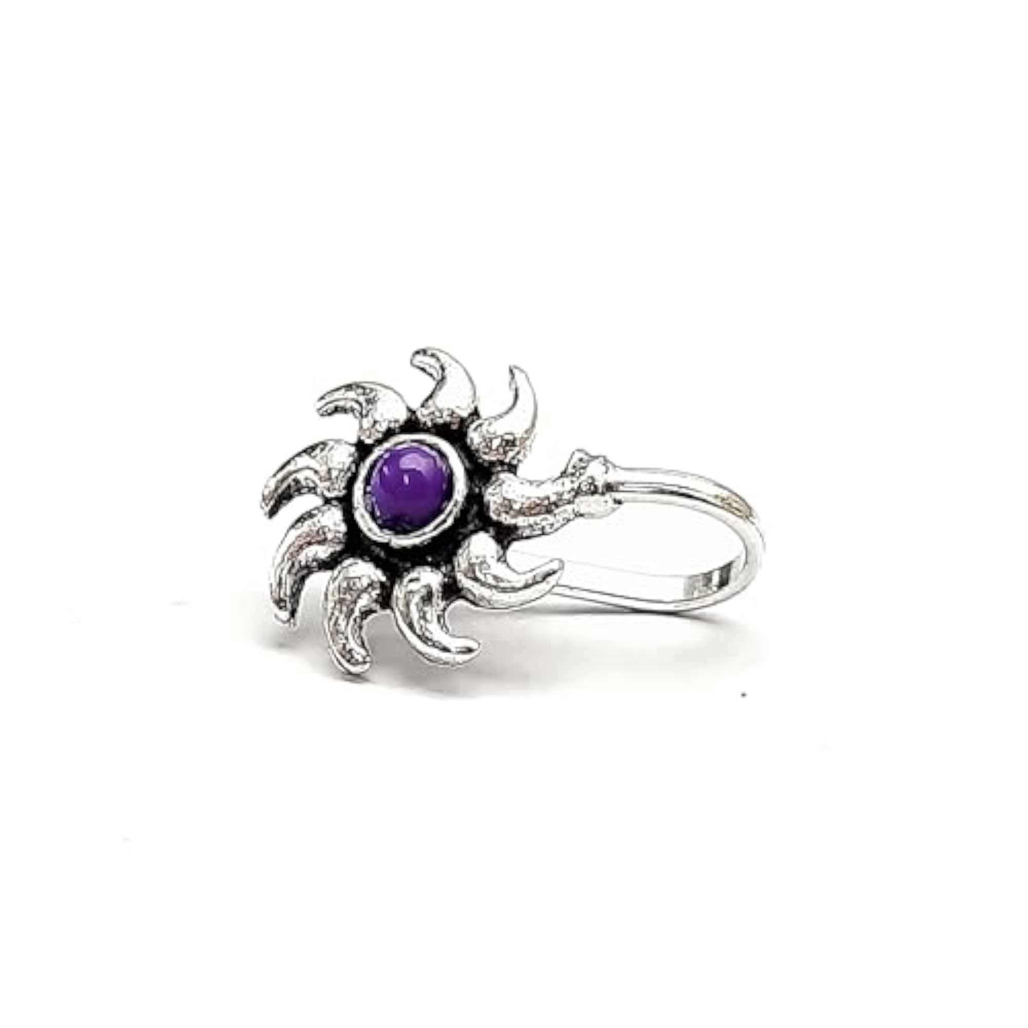 Women's Oxidized Brass Dreamy Dewdrop Clip On Nosepin