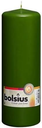 Dark Green Pillar Candle - 20cm x 7cm