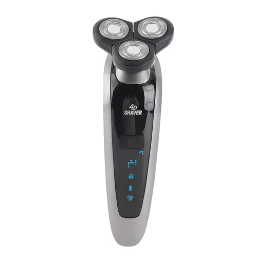 ElectricRazor for Men, Wet and Dry Electric Shaver with 3 Detachable Heads, Power Indicator, Rechargeable Cordless Shavers