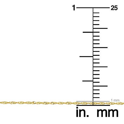 Kooljewelry 14k Yellow Gold Filled Or White Gold Filled Singapore Chain Necklace For Women And Men (1mm, 1.4mm, 1.7mm or 2mm - sizes from 14 to 30 inch long)4