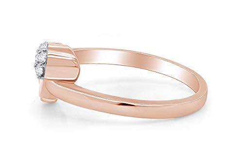 Round White Natural Diamond Accent Mic & Music Note Two Tone Ring3