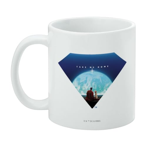 Taza de cerámica Superman Krypto Earth Shield 11oz blanco miniatura 3