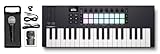 Audiosavings Bundle: Novation LAUNCHKEY MINI 37 MK4 37-key MIDI Ableton Live Keyboard Controller Bundle with Rockville RMC-XLR High-End Metal DJ Handheld Wired Microphone Mic (2 Items)