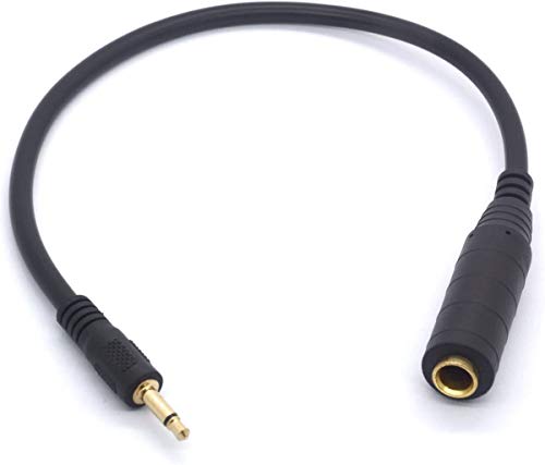 Cable adaptador DC 3.5mm a 6.35mm Mono 1 pie miniatura 2