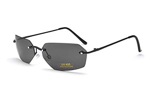Polarized Matrix Square Rimless Sunglasses men Ultralight2