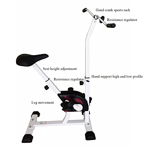 Image of Electric Pedal Rehabilitation Maine Indoor Fitness Bike, Rehabilitation Vertical Handrail Leg Pedal for Elderly Men Women Seniors And Elderly Arm And Leg Exercise