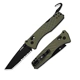 Kizer Aegis T Tactical Pocket Knife, 3.21' D2 Steel Tanto Folding Knife with Olive Green G10 Handle, Thumb Stud Opener Clutch Lock, EDC knives for Outdoor, Tactical and Survival V3774CTM2
