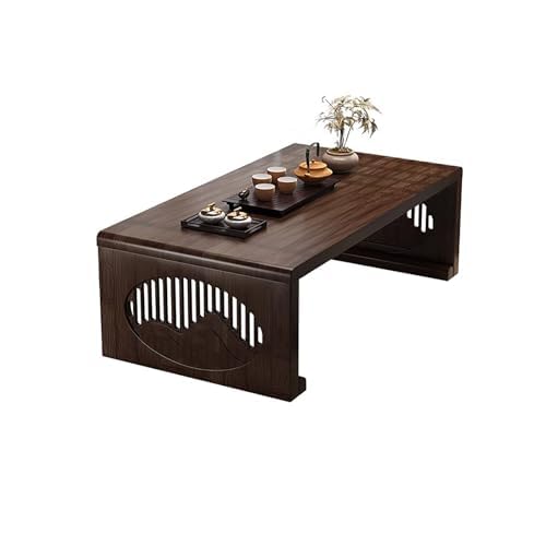 Table basse pliante en bambou portable et compacte pour salon