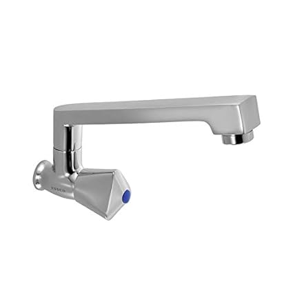 Essco Jaquar TQT-522 Brass Kitchen Sink Cock with Swinging Casted Spout & Aerator (Wall Mounted, Chrome)