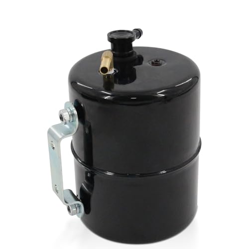 LVOUP Vacuum Reserve Canister 5 in D x 7 in L Steel Black Finish