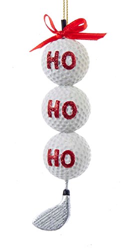 Kurt Adler 4.25 Resin ho HO Ho Golf Ornament