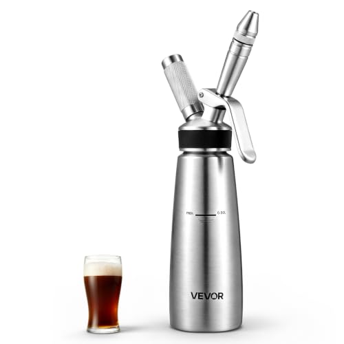 Image of VEVOR Nitro Cold Brew Coffee Maker 17 oz Nitrogen Dispenser System, Home Brew Coffee Keg, Portable Nitrogen Infuser with Dispenser and Pressure Relieving Valve, Gift for Coffee Lovers
