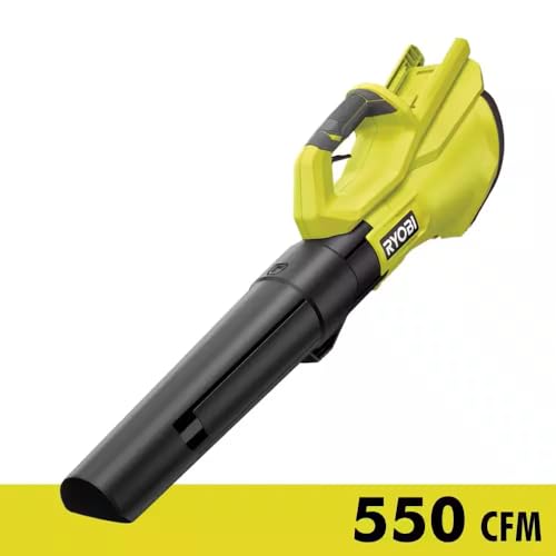 Image of RYOBI 40V 120 MPH 550 CFM Cordless Battery Leaf Blower Tool ONLY RY40LB01B