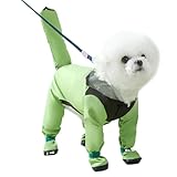 Raincoat Per Cani - Giacca Impermeabile, Abbigliamento Pioggia Per Animali | TPU Comodo Strato Di Protezione Del Corpo Completo Con Bordo Trasparente, Elegante Attrezzatura All