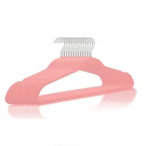 Golden Bird- 50 PCS Non-Slip Plastic Hangers Premium Suit Hangers Ultra Thin Space Saving 360 Degree Swivel Hook Clothes Hangers for Suits,Coats,Jackets,Pants,Dress,Sarees