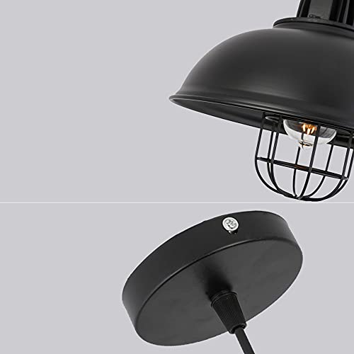 Suspension E27 retro industrielle noire pour embellir un ilot de cuisine - 6