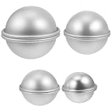OKUMEYR 4 Paar Halbkugel Badesalzform aus Aluminiumlegierung Wiederverwendbar und Fest für...