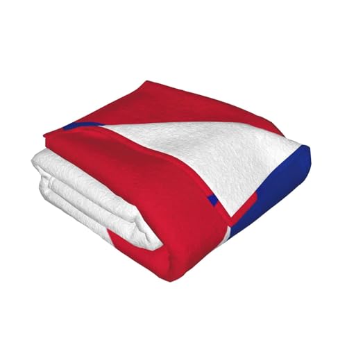 Couverture flanelle drapeau cubain plaid canapé lit super doux jeté toutes saisons - 3