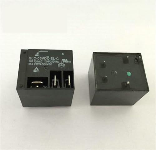 Relés de potencia SLC-05VDC-SL-C de 30A y 5 pines en pack de 5 unidades para circuitos
